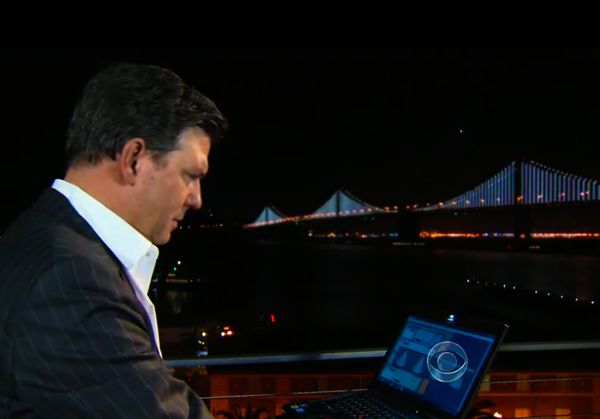 Leo Villareal working on the Bay Lights - Illuminate's Light Art Installation on the San Francisco Bay Bridge